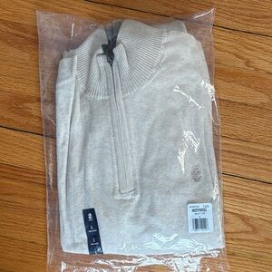 IZOD Men's Cream Sweater Half-Zip